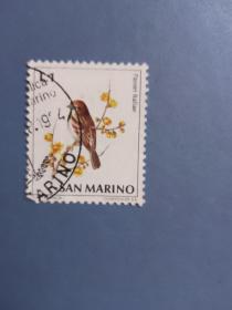外国邮票    圣马力诺邮票  1972年 鸟类
（信销票)