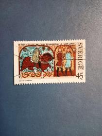 外国邮票    瑞典邮票  1973年 圣诞节（信销票）