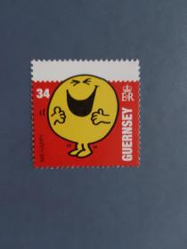 外国邮票 英属根西岛邮票  卡通漫画.笑脸 快乐先生 
 （无邮戳新票)