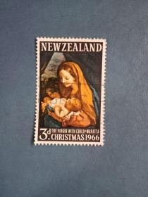 外国邮票    新西兰邮票  1966年 圣诞节   (信销票)