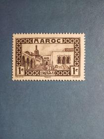 外国邮票  法属摩洛哥邮票 1926年 世界遗产 建筑 
 （无邮戳新票）