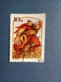 外国邮票   波兰邮票 1986年 卡通人物 （信销票 ）