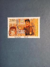 外国邮票 法国邮票 1994年 木偶戏 1全 （信销票)
