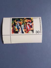 外国邮票  德国邮票 1974年  德国表现主义绘画
 （无邮戳新票）