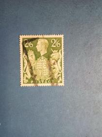 外国邮票    英国邮票  1942年  乔治六世国王和皇室徽章
 （信销票）