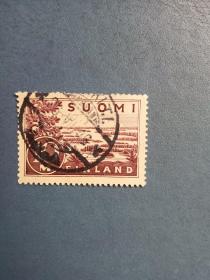 外国邮票  芬兰邮票  1930年 风光（信销票)