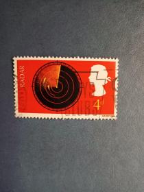 外国邮票   英国邮票  1967年 科技发明-雷达
 （信销票）