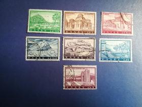 外国邮票   希腊邮票 1961年  希腊风光 6枚  （信销邮票）