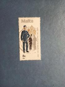 外国邮票  马耳他邮票 1984年 军装（ 信销票  )