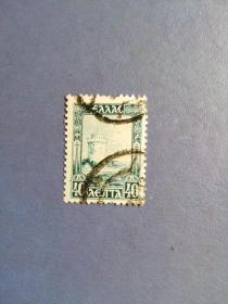 外国邮票    希腊邮票 1927年 灯塔（信销票)