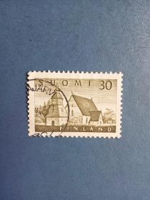 外国邮票  芬兰邮票 早期  建筑 风光（信销票 ）