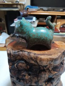 复古陶瓷小猫茶宠 小笔架 （茶文化、茶宠）