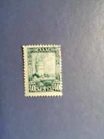 外国邮票   希腊邮票 1927邮票 建筑风光 古堡 （信销邮票）