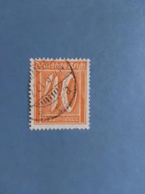 外国邮票   德国邮票  1921年 数字 （信销票)