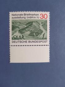 外国邮票 德国邮票 1970年  萨尔风光1全 
 （无邮戳新票）