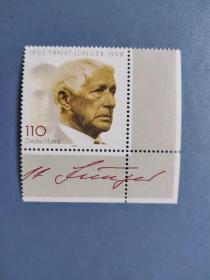 外国邮票  德国邮票 1998年作家昂格尔逝世100周年 人物1全
 （无邮戳新票）