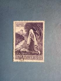 外国邮票 梵蒂冈邮票 1958年 树林 美女
 （信销票）