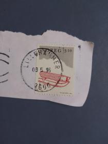 邮票剪片  挪威邮票剪片  雪橇  （信销 剪片）