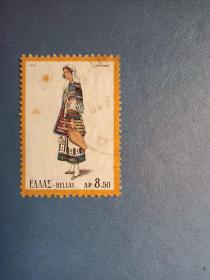 外国邮票 希腊邮票 1973年 民族服装服饰
 （信销票）