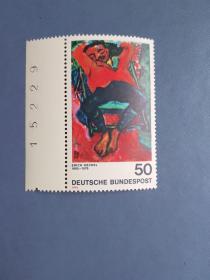 外国邮票 德国邮票  1974年  德国表现主义绘画
 （无邮戳新票）