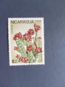 外国邮票  尼加拉瓜邮票 1988年 花卉   (信销票)