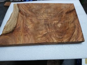 赞比亚紫檀 变异纹随型板料1162克（木质艺术品、摆件）