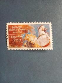 外国邮票  德国邮票   1996年  画家提埃坡罗奔马绘画1全 （ 信销票 ）