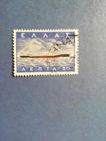 外国邮票    希腊邮票 1958年 船舶（信销邮票）