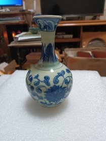 汝窑缠枝莲开片小花插  小赏瓶 茶宠（花插、小赏瓶）