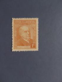 外国邮票    阿根廷邮票 1946年  萨米恩托总统（无邮戳新票)