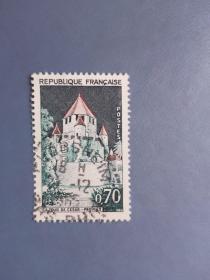 外国邮票   法国邮票  1964年 普罗万 凯撒的塔
（信销票)