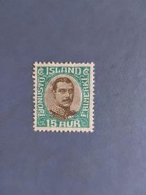 外国邮票  冰岛邮票  1931年 国王肖像（无邮戳新票)