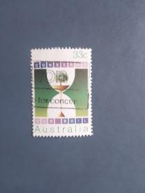 外国邮票  澳大利亚邮票  1985年 环境保护 土地沙漏树苗（信销票)