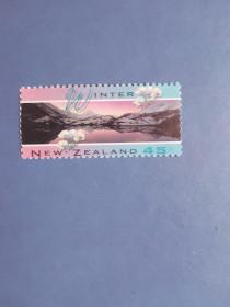 外国邮票  新西兰邮票   风光 
 (信销票)