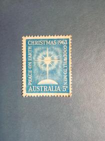 外国邮票 澳大利亚邮票  1963年 圣诞节（ 信销票 ）