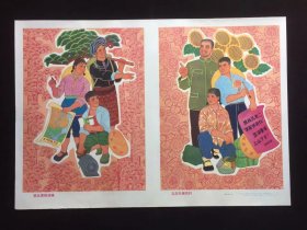 70年代年画宣传画-----听从党的号召，立志扎根农村（二开尺寸）