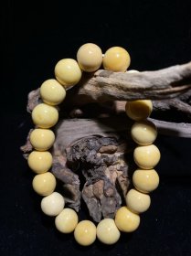 缅甸黄精玉手串