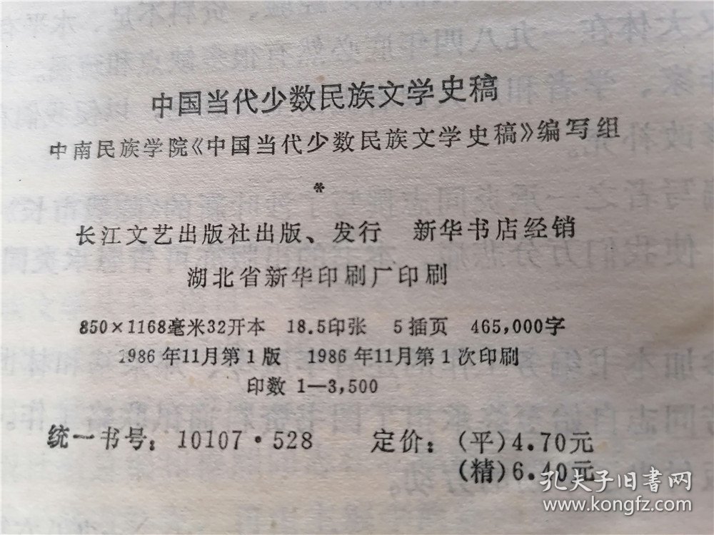 中国当代少数民族文学史稿（精装本）