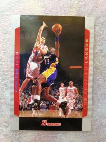 篮球NBA球星卡  2003 Topps Bowman 卡尔马龙 （背景有姚明)