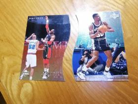 篮球NBA球星卡  1997 奥拉朱旺 大卫罗宾逊 UD 异形卡两张