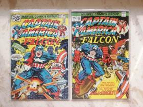 1976年英文漫威原版漫画 CAPTAIN AMERICA #196,197 AND THE FALCON两本合售 美国队长 16开