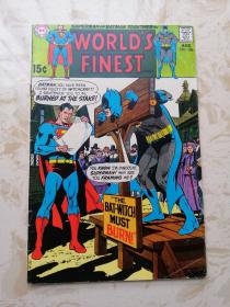 1969年英文DC原版漫画 World's Finest #186 世界最佳 超人蝙蝠侠16开