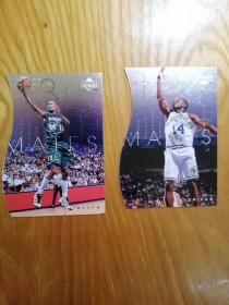 篮球NBA球星卡  UD 1997 异形卡两张一起