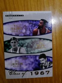 篮球NBA球星卡  2007 Fleer Frazier Riley Jackson 带编