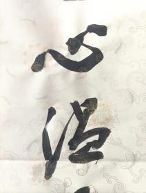 著名书法家-王泽中书法对联《心温丹鼎元无火 眼净空花不碍尘》纸本软片、保真、