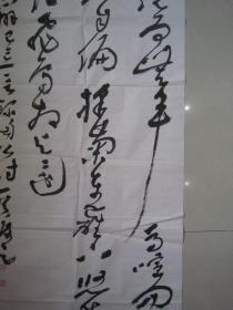 著名书法家--王泽中大草书法《陶渊明：结庐在人境》纸本软片、巨幅、188X70CM、保真