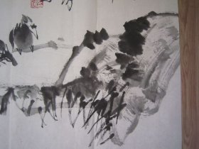 崔如琢花鸟画《冷香》六尺对开、设色纸本软片、