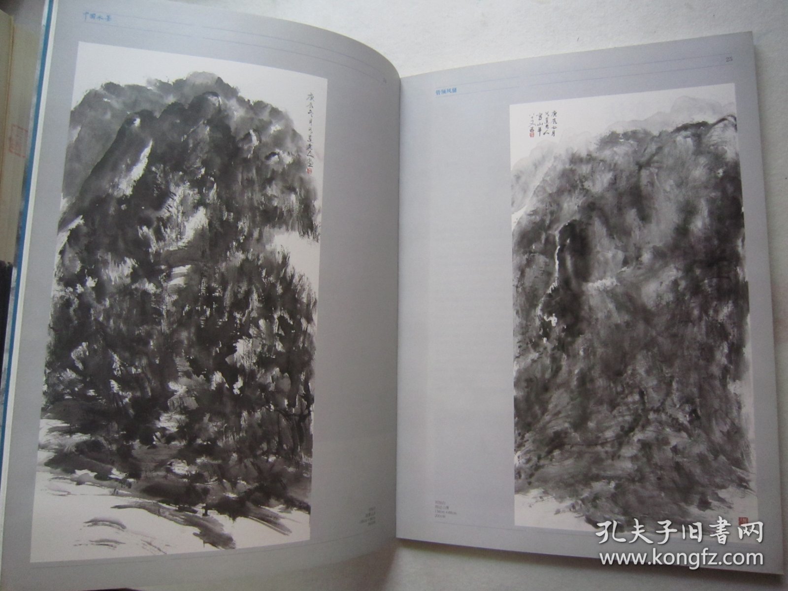 刘知白画集25页《中国水墨》萧海春、宋唯原、丘挺、邵戈山水画、许宏泉花鸟画等、八开版本画集