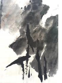 张立辰花鸟画《荷花蜻蜓》中堂