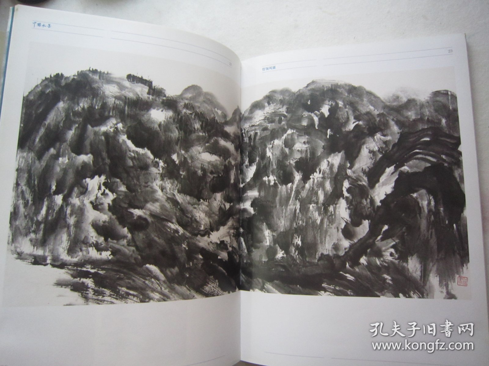 刘知白画集25页《中国水墨》萧海春、宋唯原、丘挺、邵戈山水画、许宏泉花鸟画等、八开版本画集